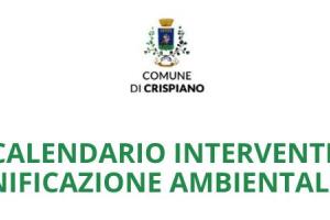 CALENDARIO SANIFICAZIONE AMBIENTALE 2025