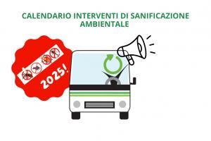 CALENDARIO DI INTERVENTI DI SANIFICAZIONE AMBIENTALE 2025